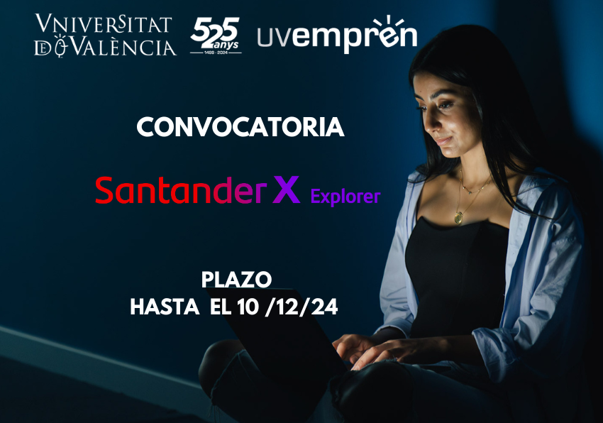 Cartel anunciador de la inscripción en Santander X Explorer.